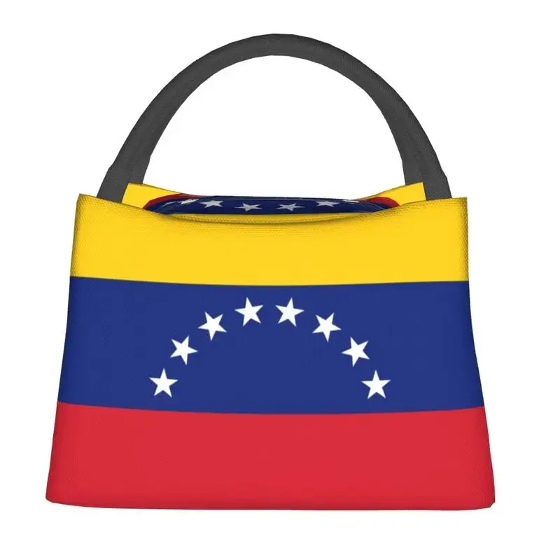 Niestandardowe torby na lunch z flagą Wenezueli Kobiety Cooler Izolowane termicznie pudełka na lunch do pracy Pinic lub podróżnej torby do przechowywania świeżych owoców