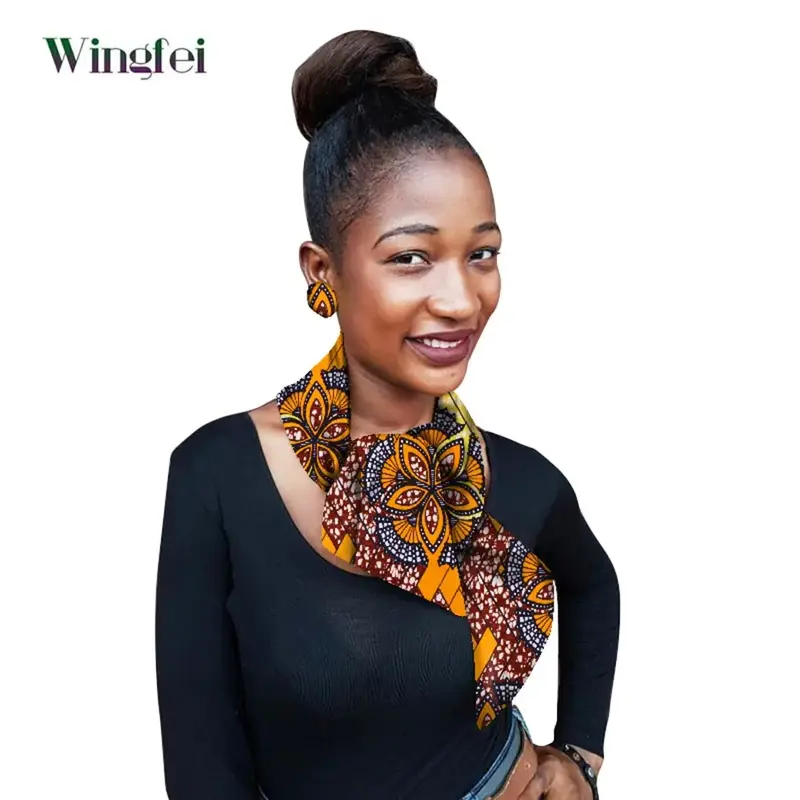 Retro African Print Collar Ankara Handmade Detachable Collar Accessories Choker Necklaces for Women Statement Necklace WYB60