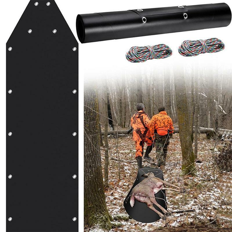 Deer Drag Sleds Wearproof Sliding Mat Multi-Purpose Utility Sled For Hauling Ice Fishing Supplies Fishing Gear Accessories