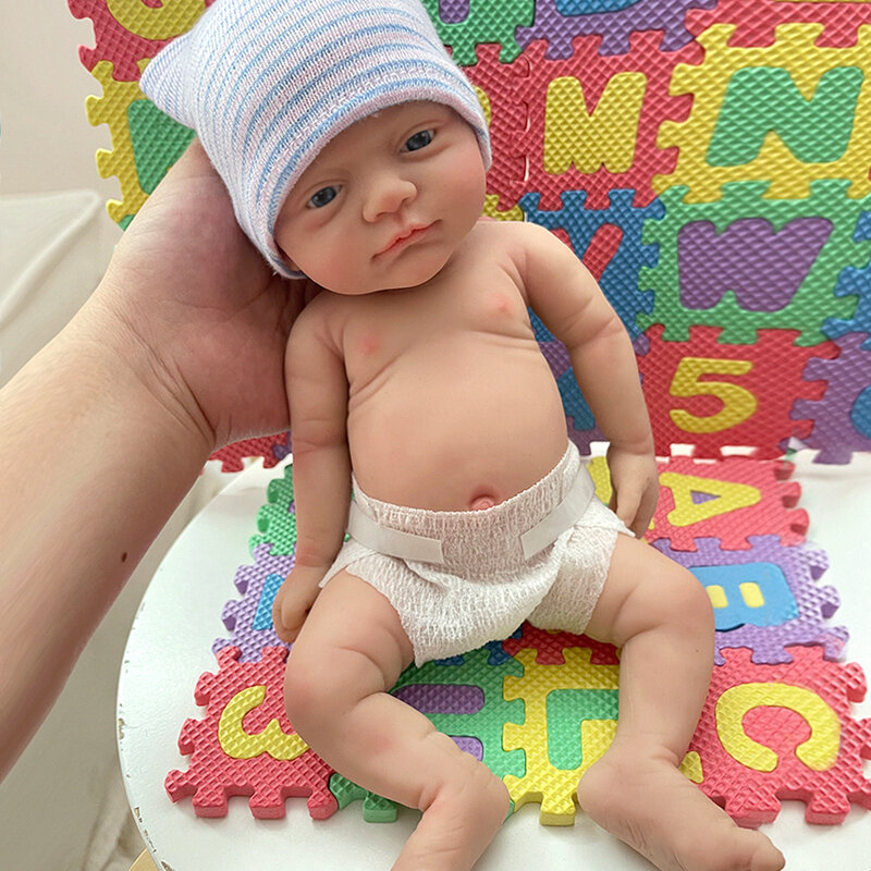 Muñeca de bebé de silicona de cuerpo completo para niños, muñeca Reborn realista, antiestrés, 12 ", Micro Preemie
