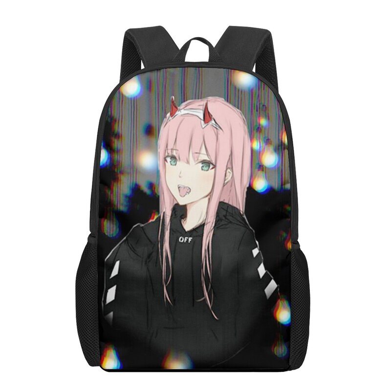 Anime arte menina pintura padrão crianças sacos de escola para meninas meninos adolescente escola mochilas crianças mochila estudante saco de livro