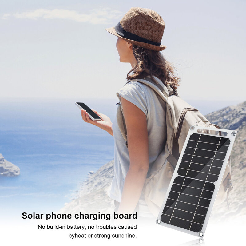 Usb ao ar livre painel solar à prova dwaterproof água caminhada acampamento 5v de alta potência portátil células power bank bateria carregador solar para o telefone móvel