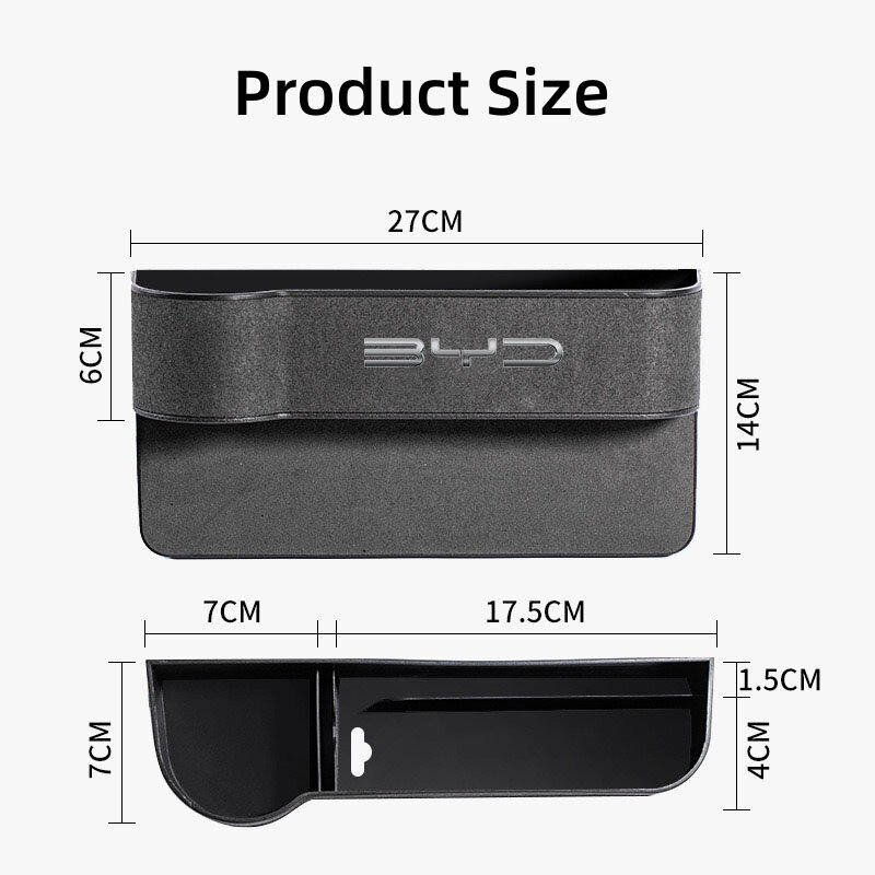 Car Seat Crevice Gaps Storage Box Seat Organizer Gap Slit Filler Holder For BYD Tang Han Yuan ATTO Song Pro Qin Auto Accessories