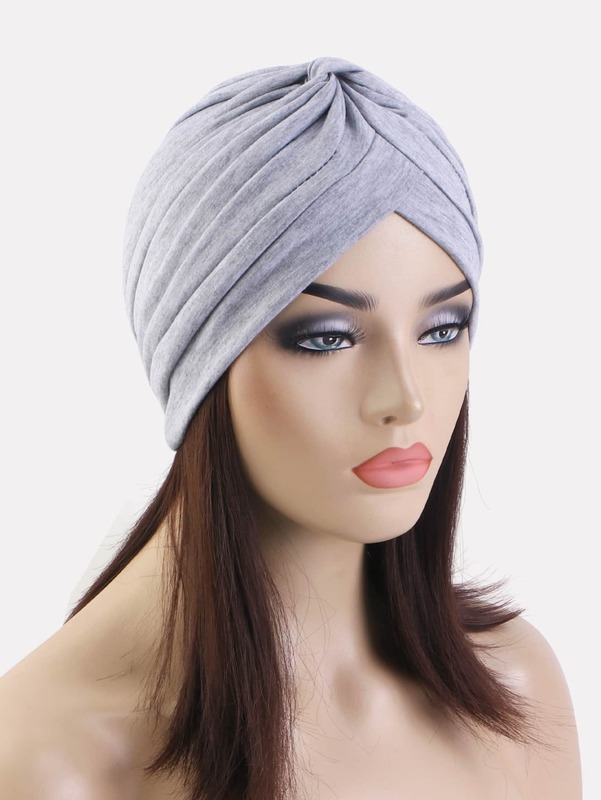 Cotton Turban Wrap Head Cap Fitness  Sports Fashion Stretch  Cap Ruffled  Watermelon Cap Candy Coloured Bottoming  Arabesque Hat