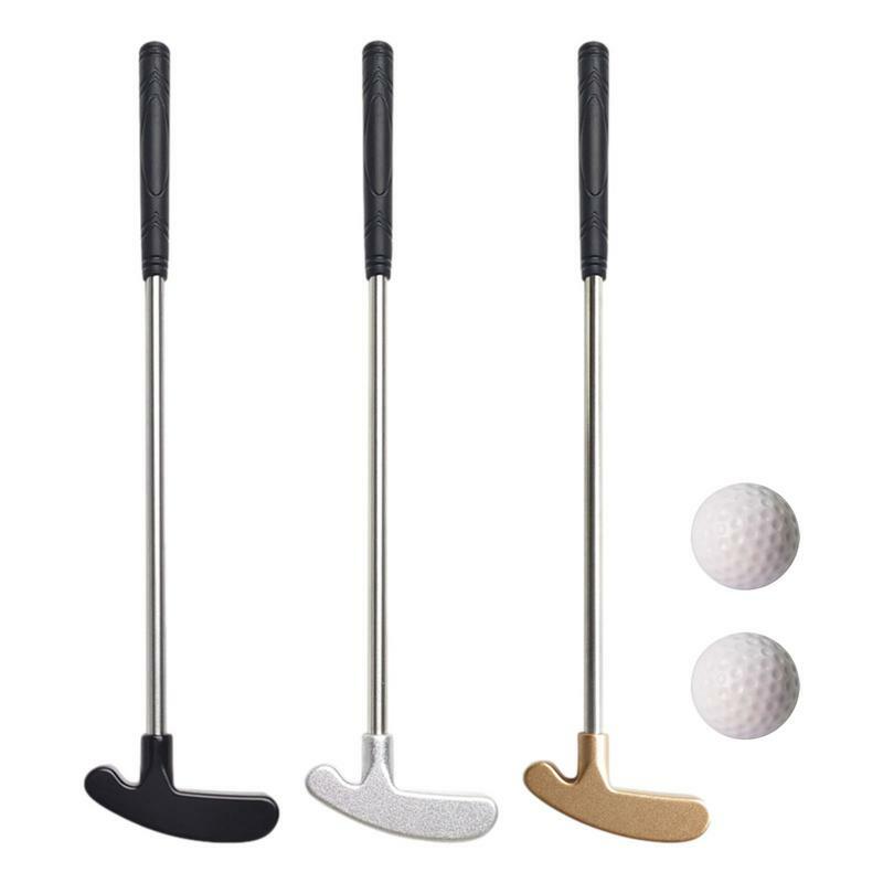 Mini Putter de Golf con cabeza de aleación de Zinc, palos de Golf portátiles, Putter de 2 vías, accesorios de Mini Golf antioxidantes