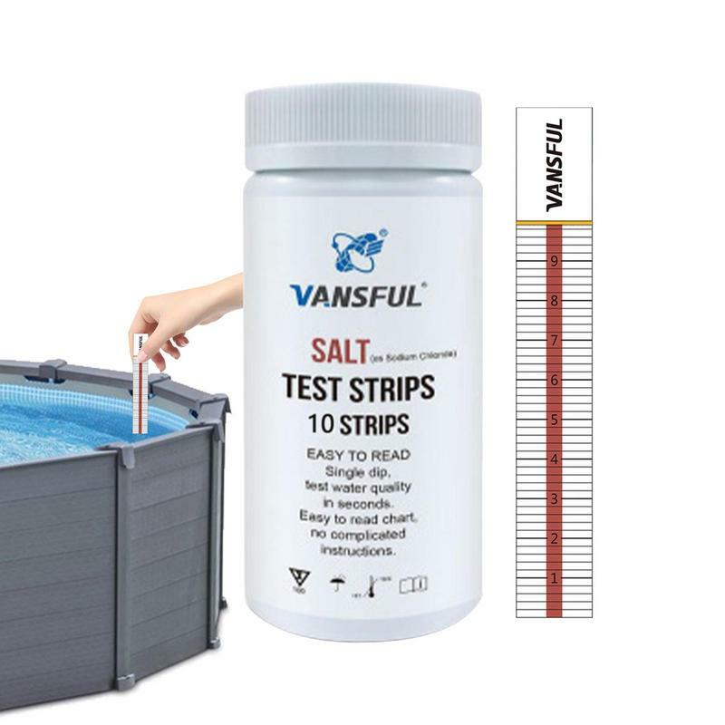 Salt Test Strips for Pool Pool Detection Paper Strips Accurate Measurement Water Testing Supplies for Water Hot Tub Spa Swimming