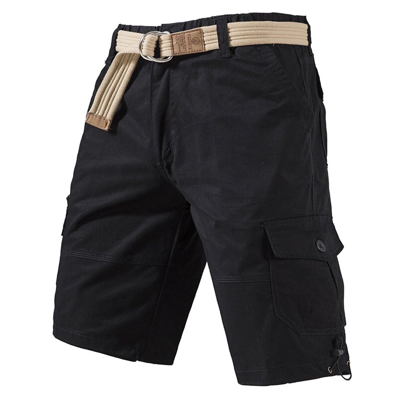 Men Camouflage Tactical Cargo Shorts Straight Knee Shorts Pants Male Outdoor Hiking Hunting Running Camo Shorts Plus Size 4XL