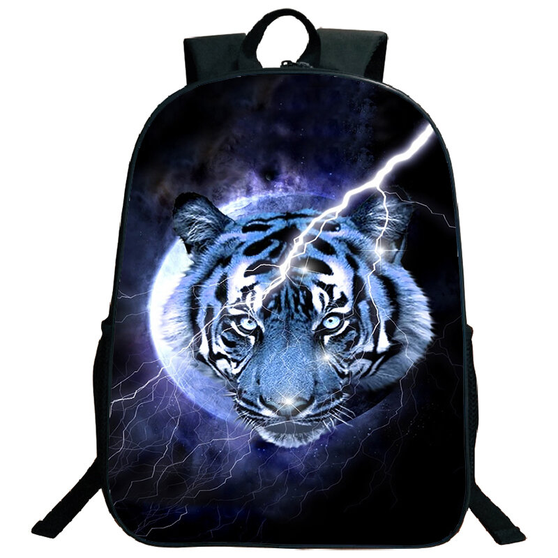 Angry Lion 3D Print Large Capacity Backpacks Nylon Laptop Bag Student Schoolbag Primary School Schoolbag Boys Waterproof Bookbag