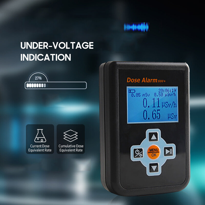 Penguji Radiasi Alarm Dosis Digital Monitor Deteksi Arus dan Tampilan Kumulatif Geiger Counter Dosimeter untuk Pabrik