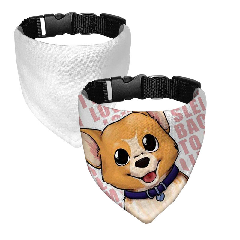 10PCS Sublimation Blank Pet Dog Bandana Cat Puppy Kerchief Pet Triangle Bandage Pet Neckerchief Scarf Dog Saliva Towel
