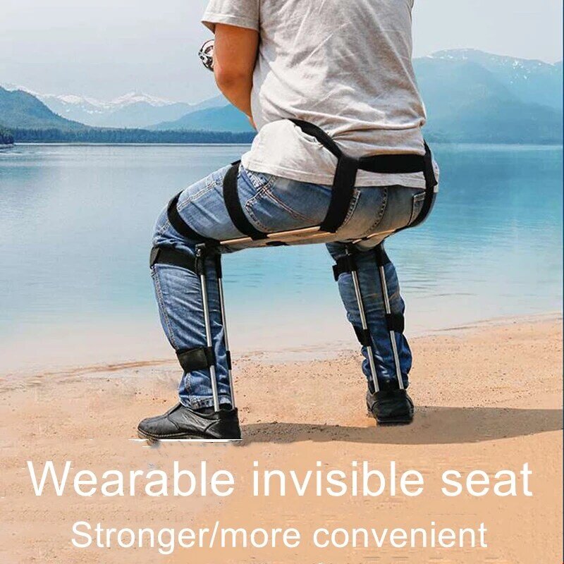 Chaise de siège invisible portable, artefact d'expersistance, chaise humaine, chaise portable, réservations