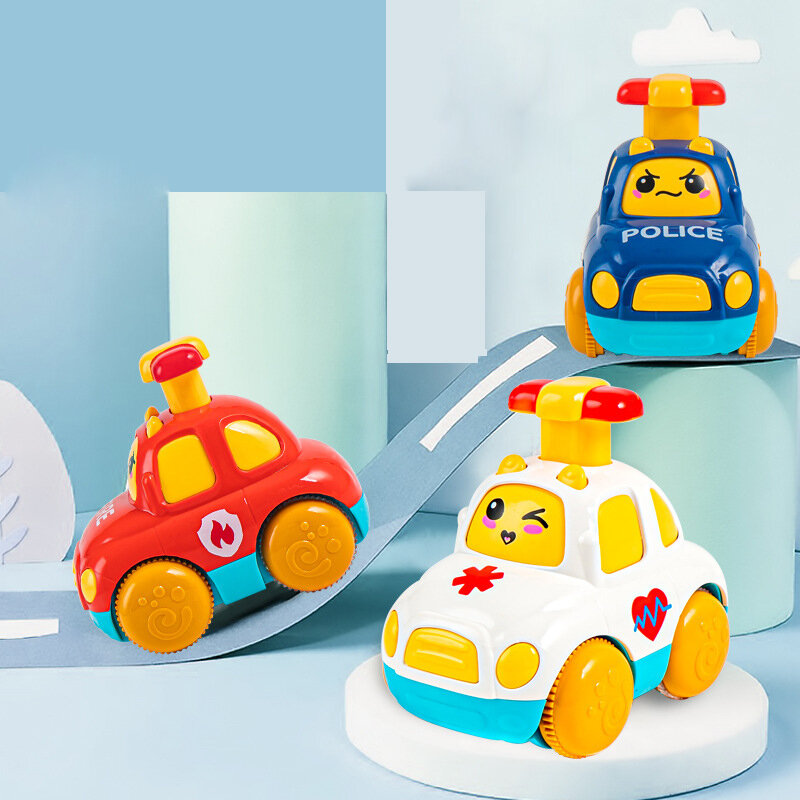 Babys pielzeug autos für 1 2 3 Jahre Jungen Geschenk presse und gehen Cartoon LKW Lernspiel zeug ziehen Autos Spielzeug für Kleinkinder 12 18 Monate zurück