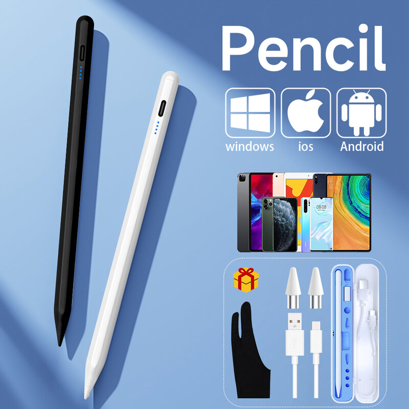 タブレットと携帯電話用のユニバーサルタッチスクリーンペン,iPad用,Apple Pencil 2 1, Huawei, Lenovo, Samsung, Xiaomi