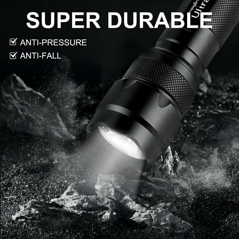 UltraFire 2pcs WF-502B High Power Led Flashlight Rechargeable Tactical Torch Portable Lantern for Camping Outdoor Emergency Use