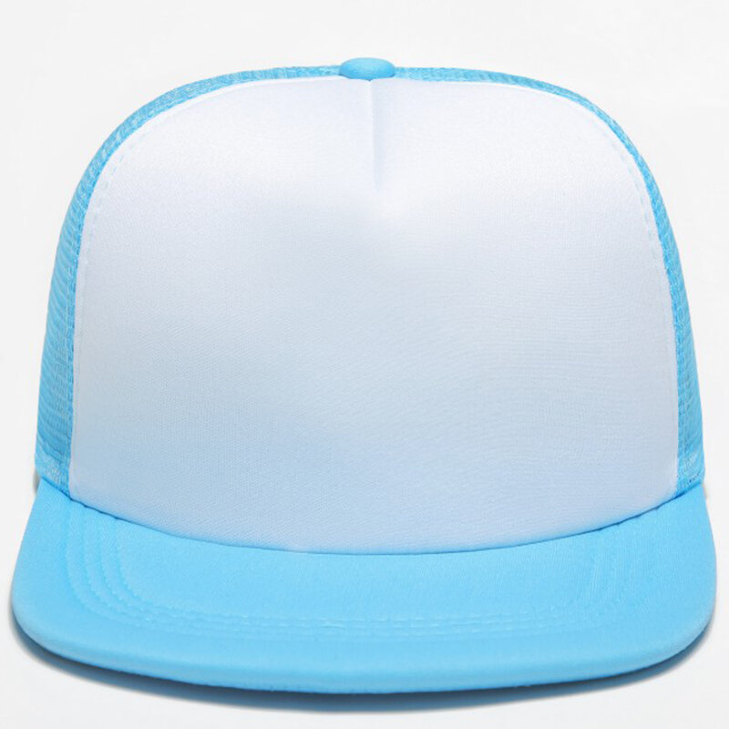 1 Buah Topi Bisbol Logo Kustom Gratis Topi Trucker Desain DIY Kepribadian Anak-anak Topi Poliester 100% Topi Jaring Kosong Topi Anak Laki-laki Perempuan
