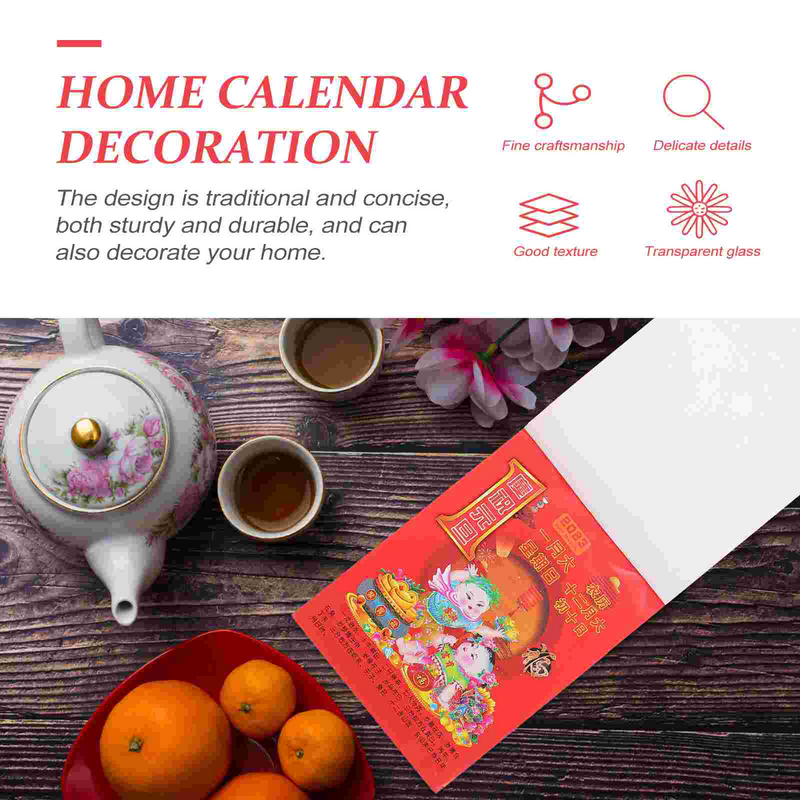 Ano do calendário do coelho Papel, ano novo chinês, presente tradicional, ornamento do desktop, calendário tearable