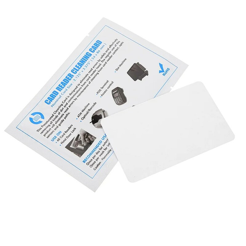 Carta di pulizia per lettore di schede detergente per tutti gli usi macchina per carte di credito riutilizzabile detergente per tutti gli usi terminale POS per tutti gli usi
