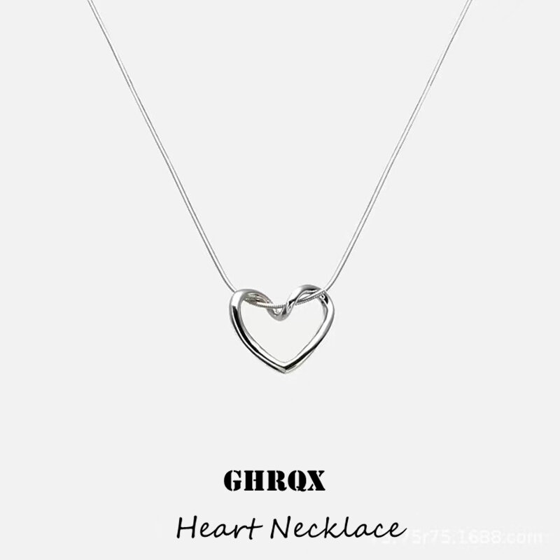 Новое ожерелье с сердцем, Женская цепочка до ключиц, шейный чокер, ожерелья для женщин, ювелирные изделия, Бесплатная Прямая поставка, оптовая продажа