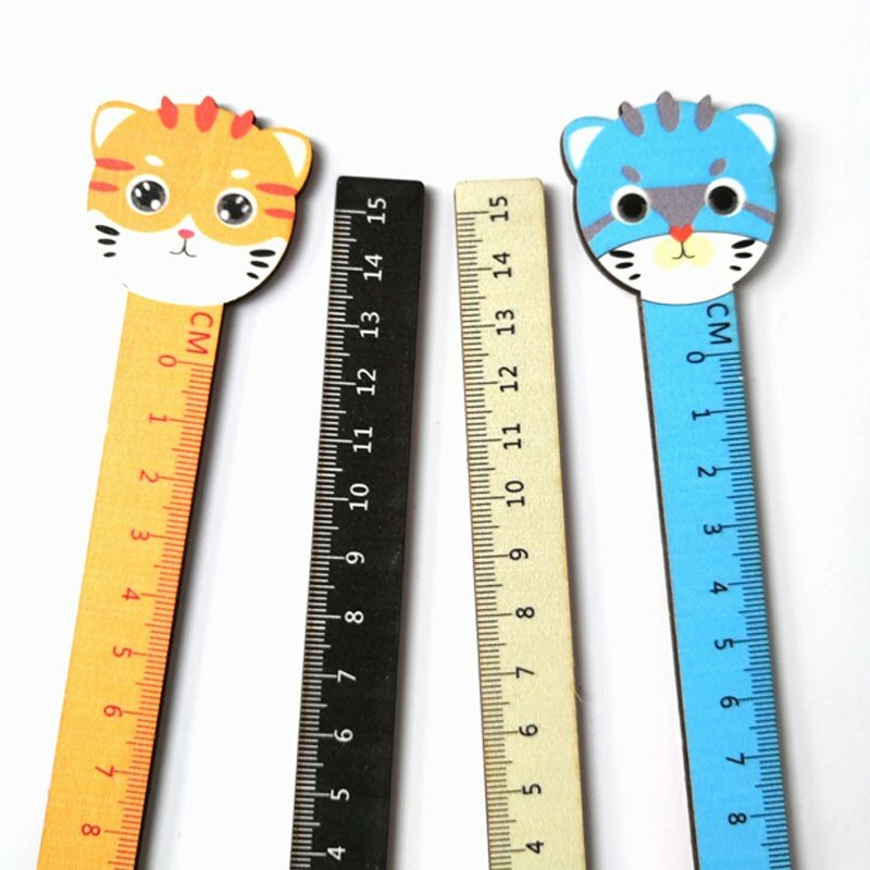1Pcs Cat ruler Kawaii Stationery Patchwork Ruler Drafting Rules School Supplies Cartoon DIY 15CM