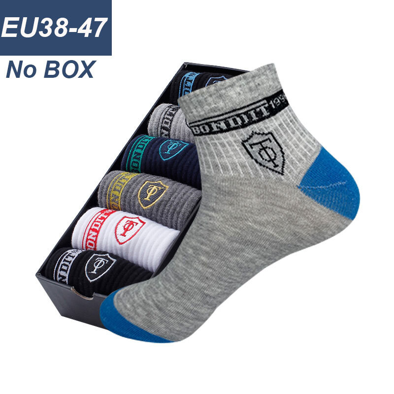 5 Pairs Men High-quality Summer Sports Socks Thin Solid Color Breathable Comfortable Wear-resistant Large Size Socks EUR 42-47