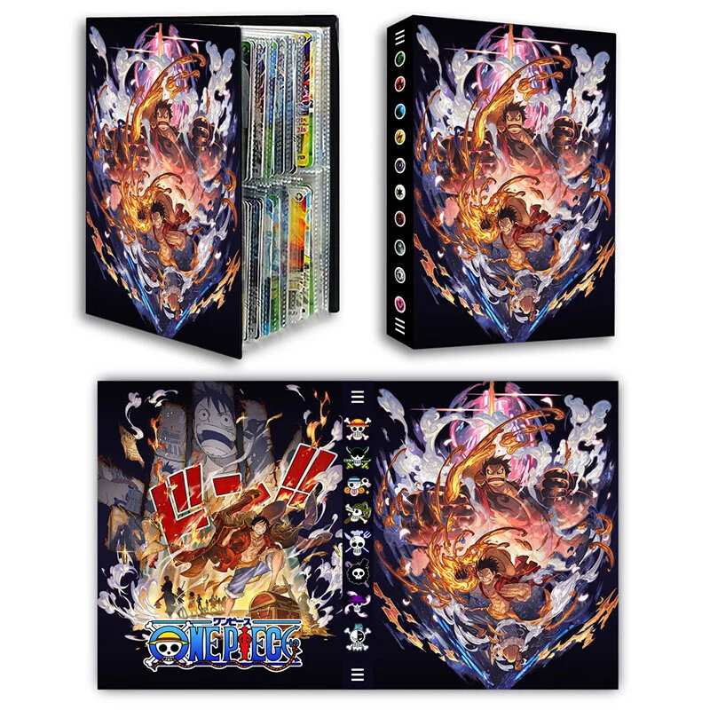 Een Stuk Aap D. Luffy Roronoa Zoro 240Pcs Kaart Album Boek Spel Kaarthouder Binder Vmax Game Card Collectie Kids Speelgoed Cadeau