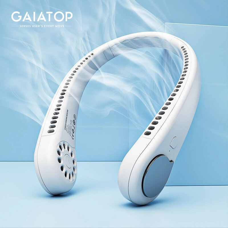 Gaiatop tragbarer Hals ventilator USB wiederauf ladbarer klingen loser Mini-Elektro ventilator leiser Nacken bügel tragbarer Lüfter für Sport reisen