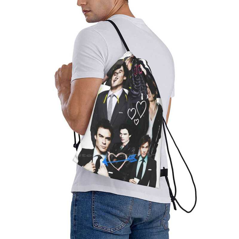 กระเป๋าของมาใหม่ Somerhalder สำหรับทุกเพศกระเป๋าสะพายนักเรียน somerhalder Damon Salvatore tvd