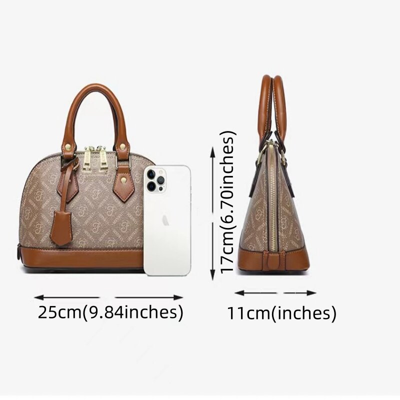 High-End Western Style Shell Handbag for Women New Joker Date Convenient PVC ShoulderMini Bag