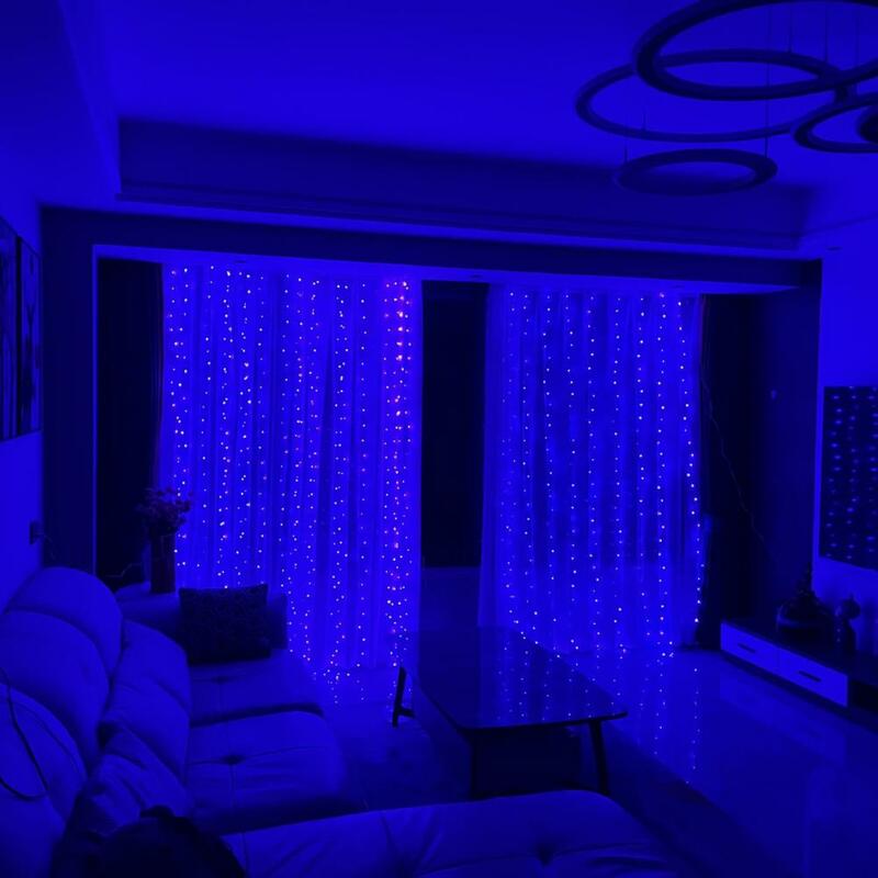 Pilot kurtyny świetlne zdalnie sterowany kurtyna Led kurtyny świetlne oświetlenie do sypialni dekoracja na zewnątrz lampki na wesela do domu