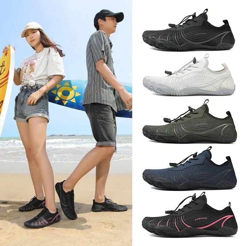 Quick Dry Aqua Water Shoes for Men Womens Water Sports Shoes Slip-on Soft Beach Shoes Swim Beach Pool Aqua Sports a piedi nudi