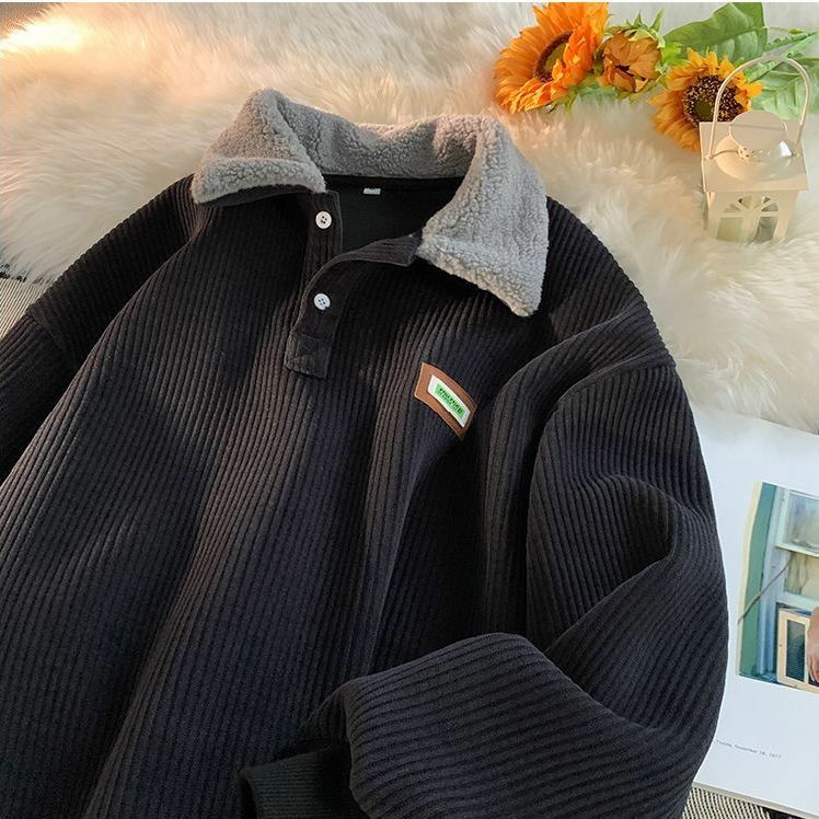 Suéter de punto de moda coreana para hombre, Jersey elegante, Tops de otoño e invierno, suéteres Vintage de manga larga, ropa de calle