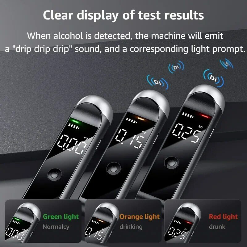 2024 NEW Automatic Alcohol Tester Professional Breath Alcohol Tester Rechargeable Breathalyzer Alcohol Test Tools