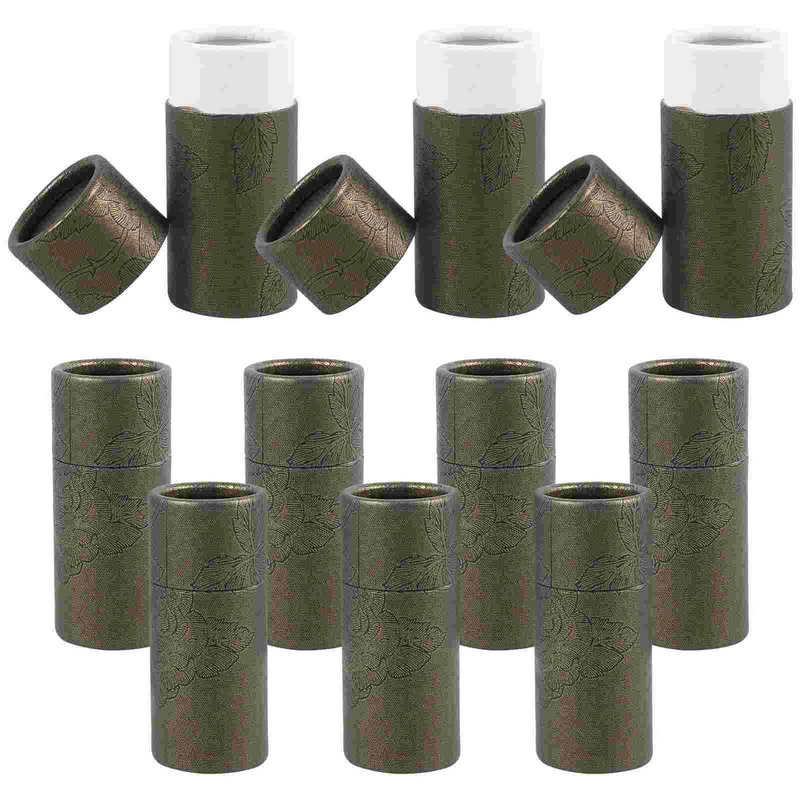 10pcs Kraft Paper Tubes with Lid Essential Oil Bottle Packaging Tube Box Tea Storage Boxes(10ml)
