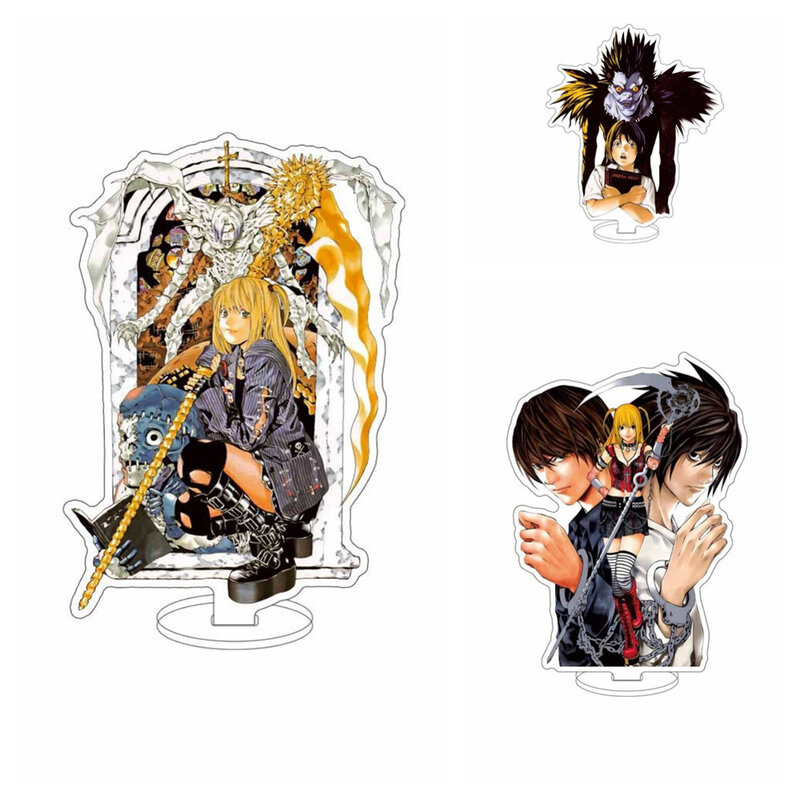 Death Note Anime Modèle de support en acrylique, personnages de cosplay japonais, accessoires d'ornement, cadeaux de collection de produits, 25 pièces