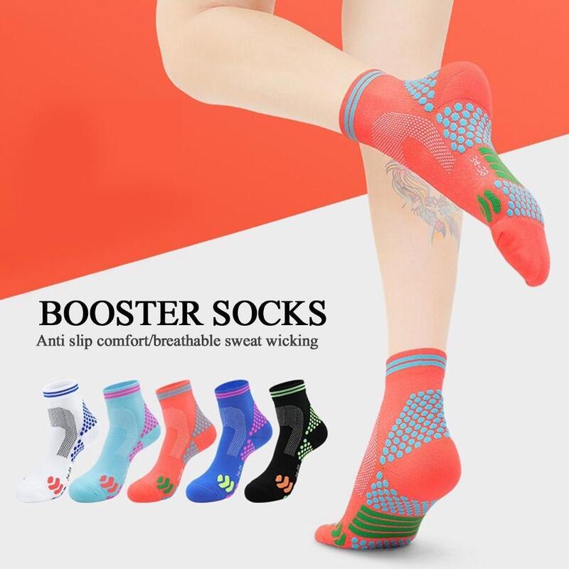 Thickened Towel Bottom Ion Heightening Booster Socks Athletic Hiking Crew Socks Compression Socks For Women Men Running Cyc F0V8
