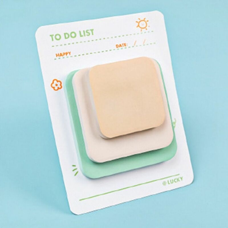Folding Stickable Notebook Memo Pad Instagram Style 90 Sheets Message Paper Paper Solid Color Messages Sticking Paper Office