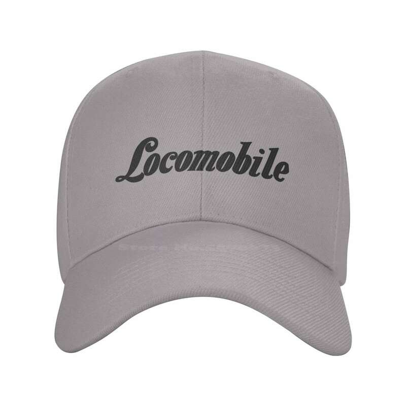 Locomobile Company of America Logo Print Graphic, Casual Denim Cap, Hat, Baseball Cap