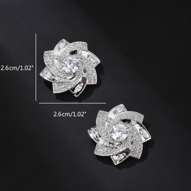 652F Shoe Add On Charms Rhinestone Shoe Clips Blingbling Shoe Buckles Jewelry Decoration Charms Lady Elegant Shoe Accessories