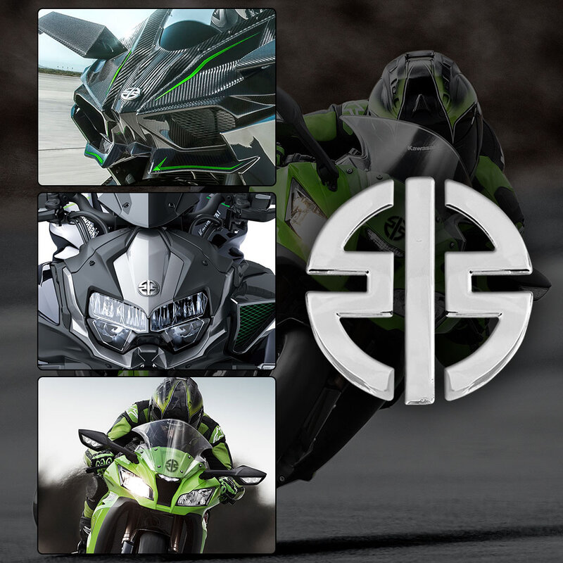 Pegatinas de logotipo de motocicleta 3D, emblema, insignia, calcomanías, rueda de tanque para Kawasaki NINJA Z800 Z900 Z650