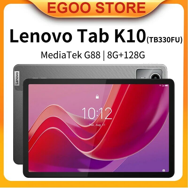 Lenovo-Global Firmware Original, Tab Zhaoyang, K10, 10.95 ", 90Hz, 400lits, MediaTek Helio G88, Reconhecimento Facial, 465g, 7040mAh