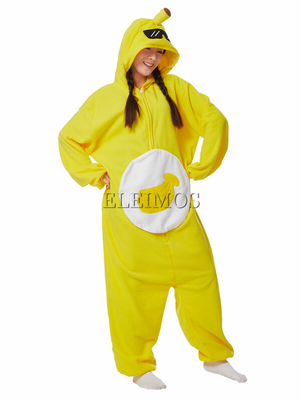 Пижама-кигуруми в виде бананов для взрослых женщин и мужчин, пижама в виде милых животных и фруктов, домашняя одежда, костюм для косплея на Хэллоуин и вечеринку