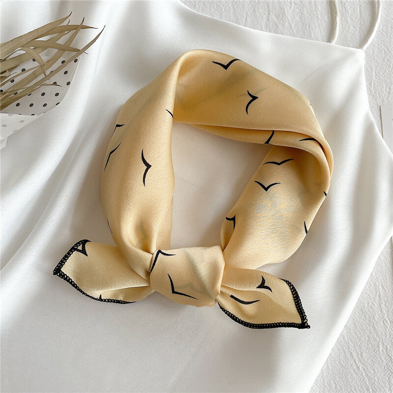 sjaals voor dames Mode afdrukken zijden sjaal vierkante vrouwen kleine size skinny bag tie band lint hals hoofddoek satijn glad foulard sjaals