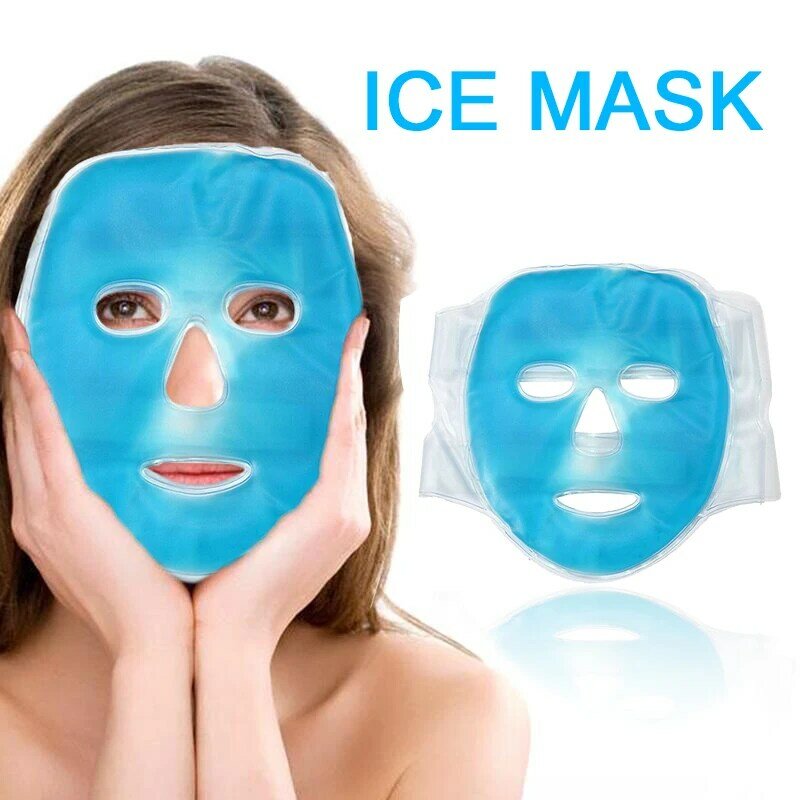 Cold Gel Face Mask Blue Full Face Cooling Mask Fatigue Relief Relaxation Pad Dark Circles With Cold Sleep Mask Facial