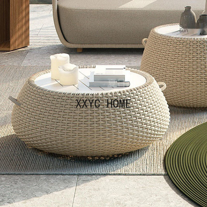 Outdoor rattan sofa waterproof sunscreen combination garden patio terrace sun room outdoor leisure  chair