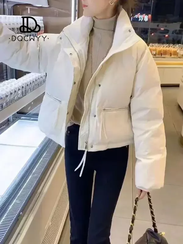 Giacca da donna 2023 nuovo in cotone imbottito vestiti corti moda coreana colletto alla coreana addensare giacca di pane donna cappotto top inverno