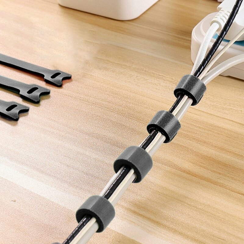 Ikat kabel dapat dilepas tahan lama 100 buah/set ikat kabel nilon bungkus tali nilon ikatan bundel jenis T kawat ikat kabel