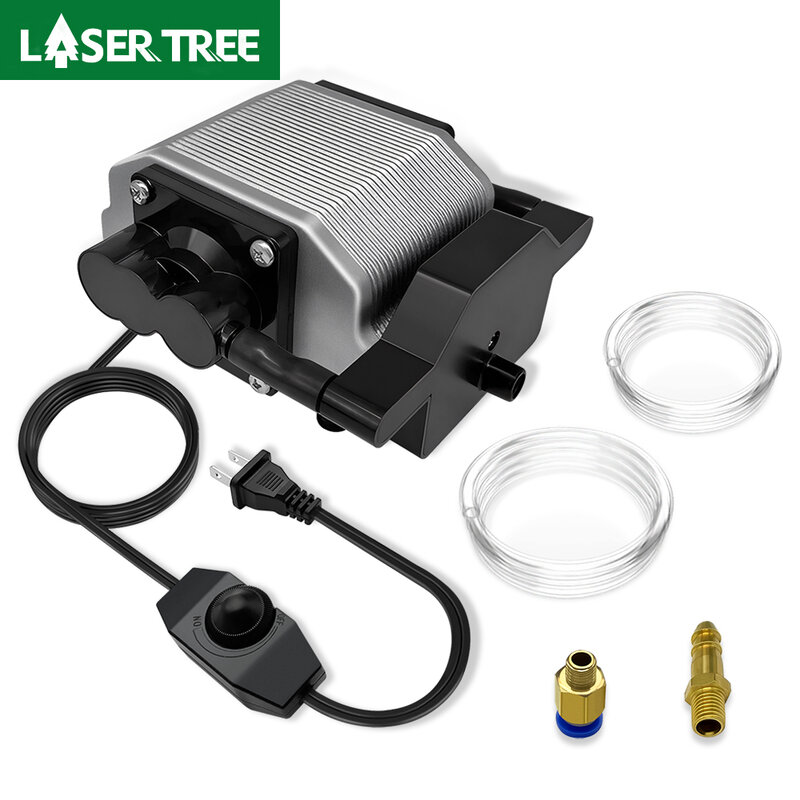 LASER TREE Air Assist Compressor AC 110V/220V Laser Air Assist Pump for Laser Cutter and Engraver Adjustable 10-30 L/Min