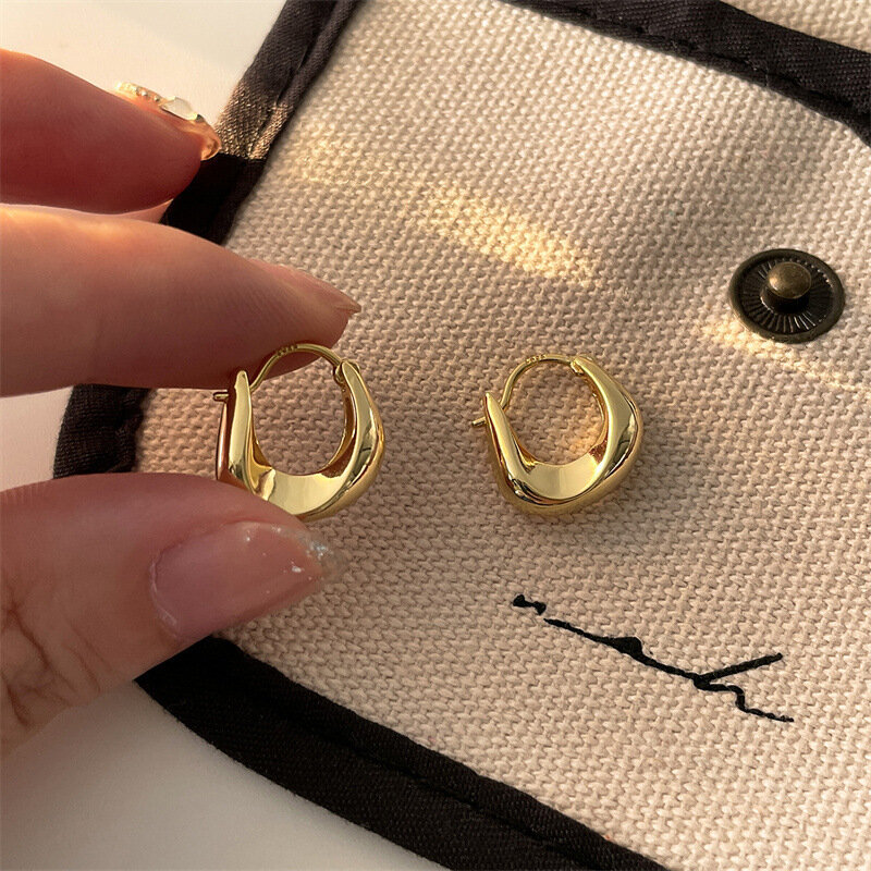 925 srebrne kolczyki dla kobiet obręcz do uszu wszechstronna słodka dziewczyna moda biżuteria akcesoria prezenty na nowy rok