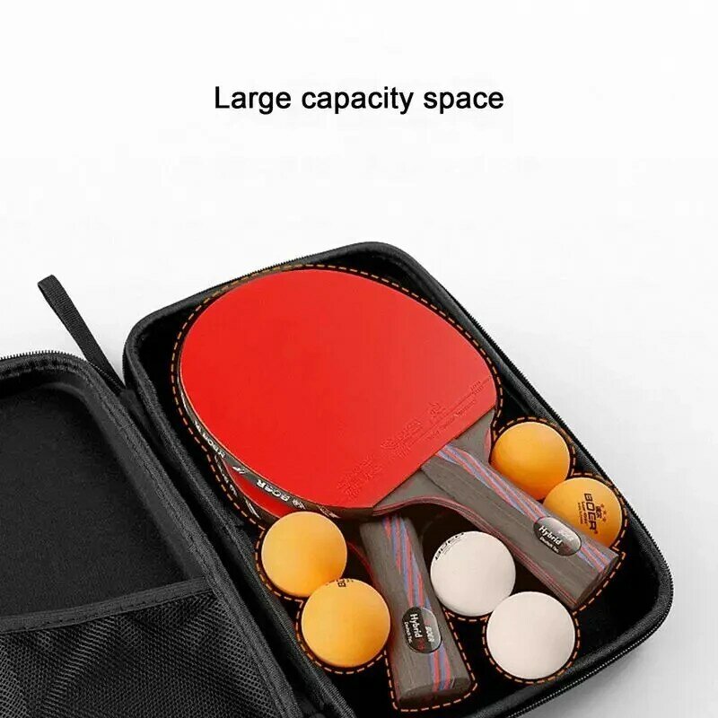Portable Table Tennis Racket Bag Paddle Eva Waterproof Square Shaped Racket Box Big Anti-Fall Racquet Ping Pong Sports Accessory