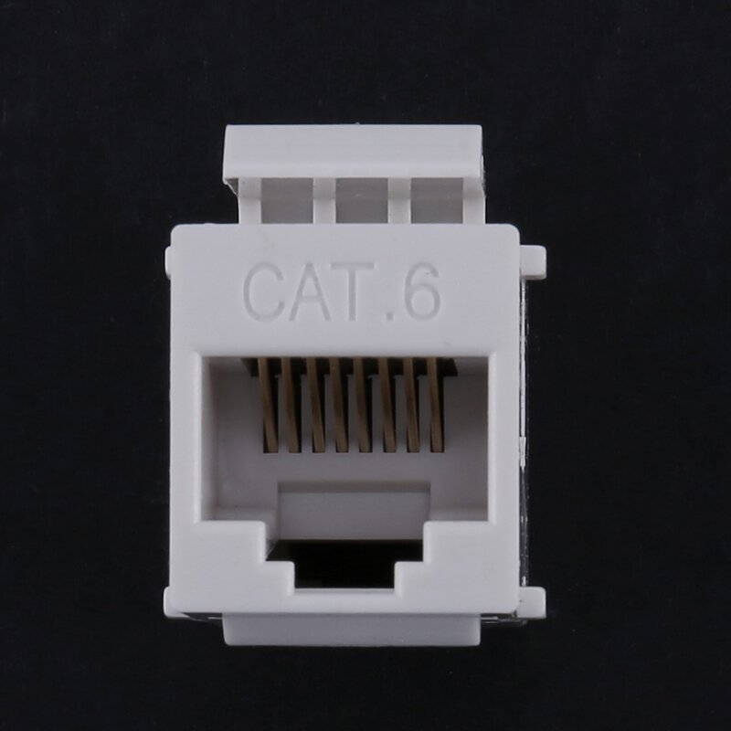 10 szt. Złącza RJ45 gniazdo Keystone sprzęgacza Cat6 sieć Ethernet 1 wl Cat 6 przedłużenie adaptera, białe